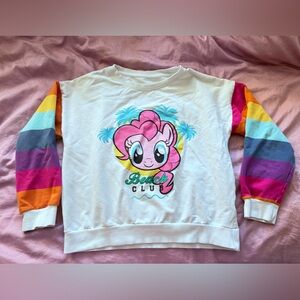 Girls’ rainbow pony sweater shirt cotton long sleeve top
